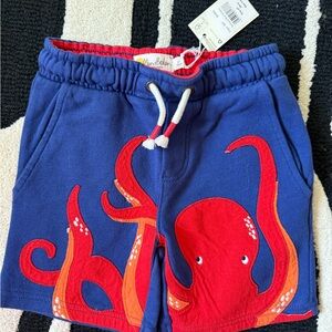 Mini Boden 3T Blue and Red Octopus Shorts